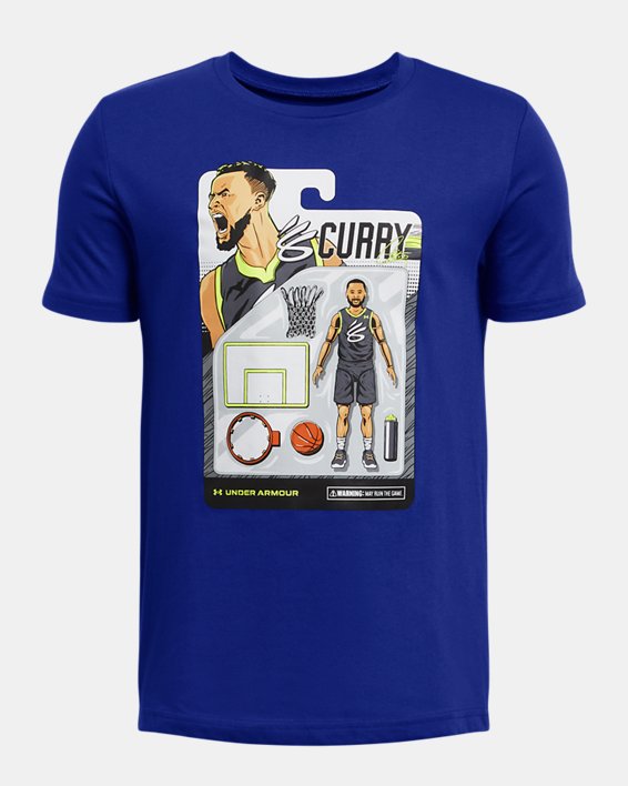 Boys' Curry Animated T-Shirt, Blue, pdpMainDesktop image number 0